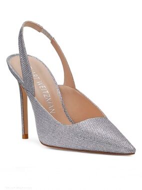 Stuart Weitzman Swarovski Crystal Silver Ava Heels